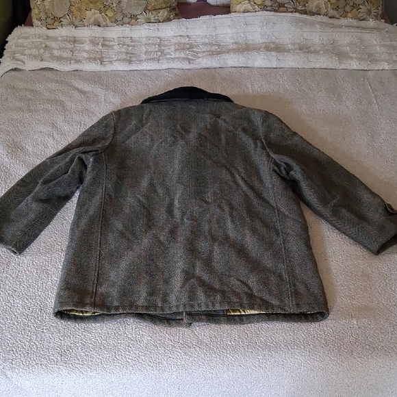 Vintage 1960's Van Heusen Gray Pea Coat with Dark Collar - Picture 5 of 5